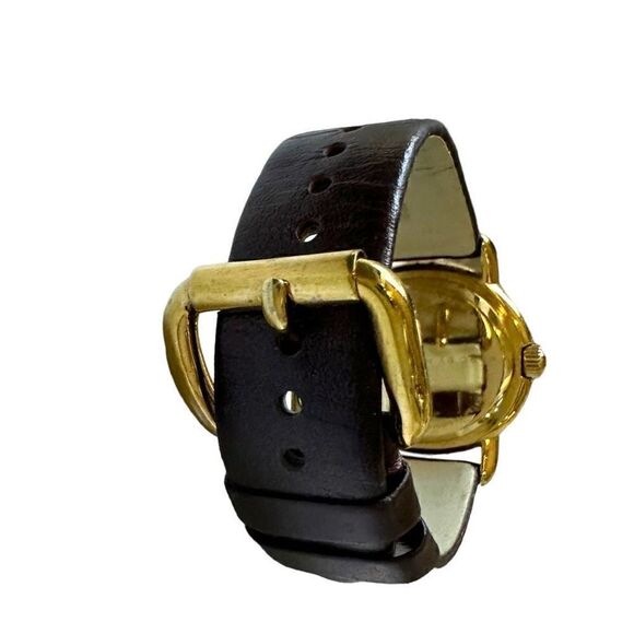 MARC BY MARC JACOBS MBM1185 Analog Brown Leather and Dial Gold Tone Round Watch - Picture 4 of 6